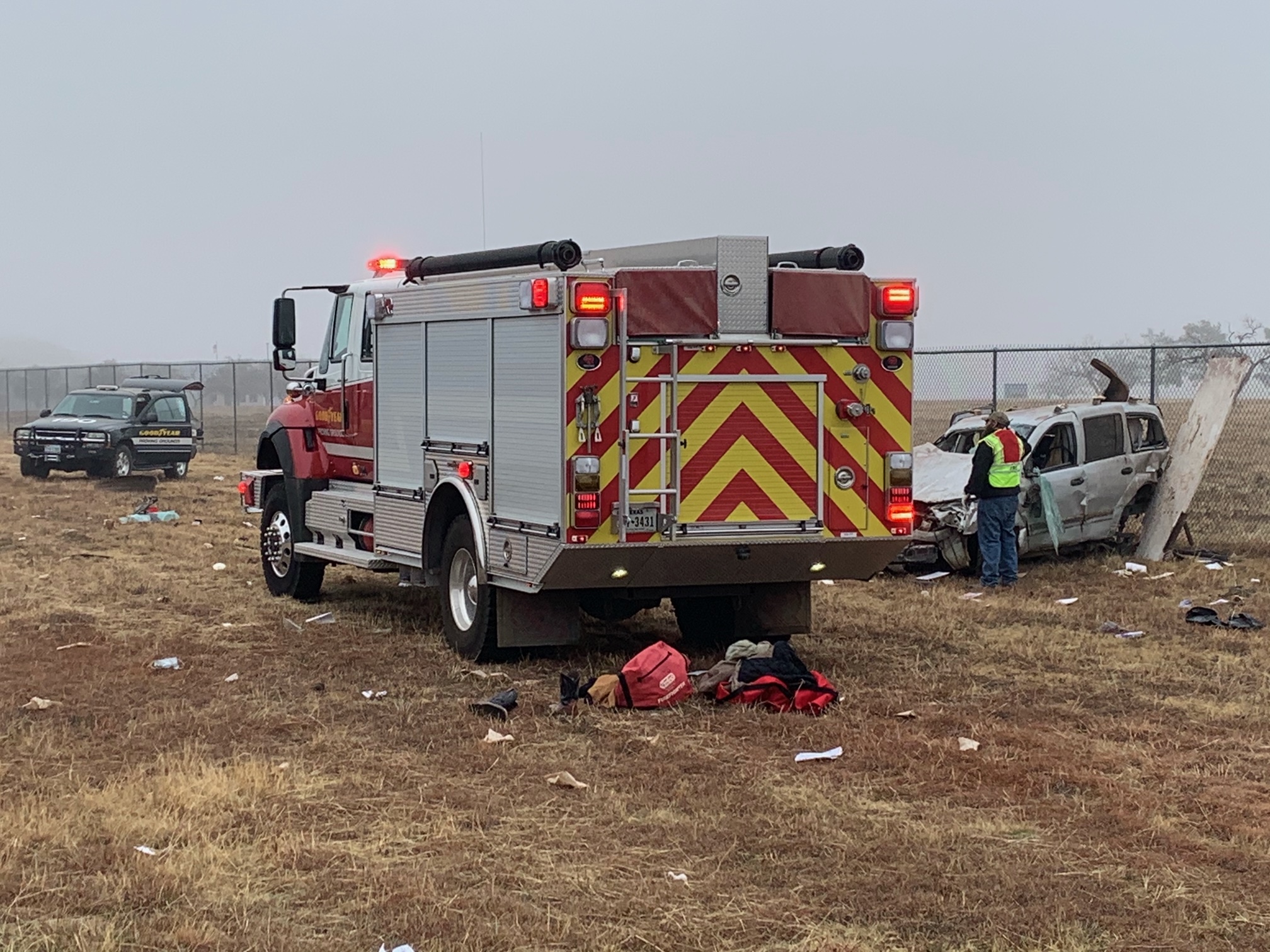 Roll-over Crash at Goodyear Proving Grounds. (LIVE! Photo/Matt Trammell