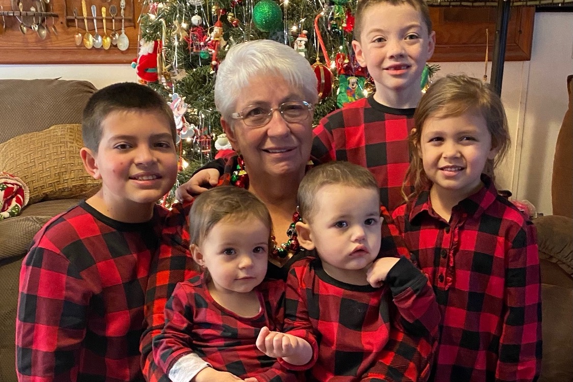 Cathy Delaughter and her grandchildren