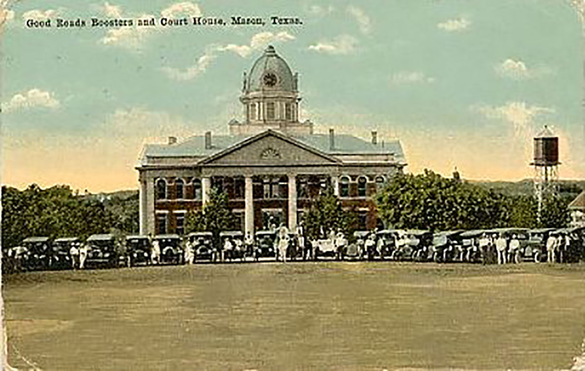 Mason County Courthouse on a postcard, circa 1919 Mason County Courthouse on a postcard, circa 1919