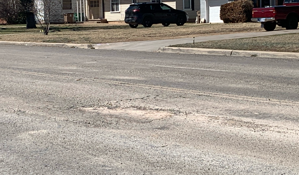 Damaged Road on Beauregard Ave. Damaged Road on Beauregard Ave.