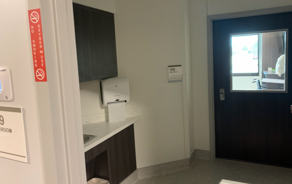 Isolation Room at Shannon Rehab Hospital