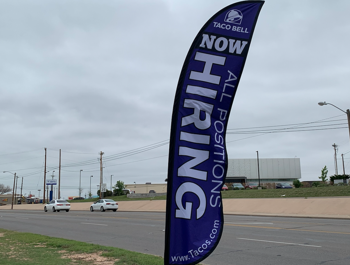Now Hiring Signs Across San Angelo