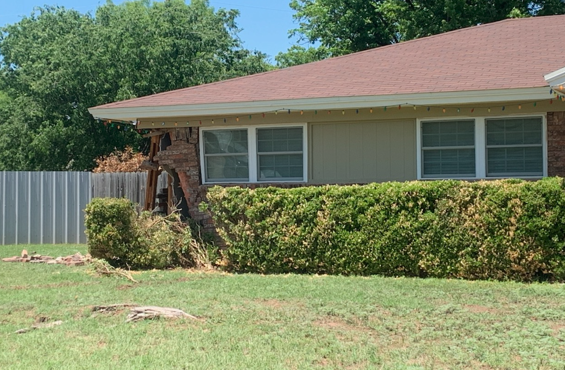 House That Was Crash Into in East Angelo