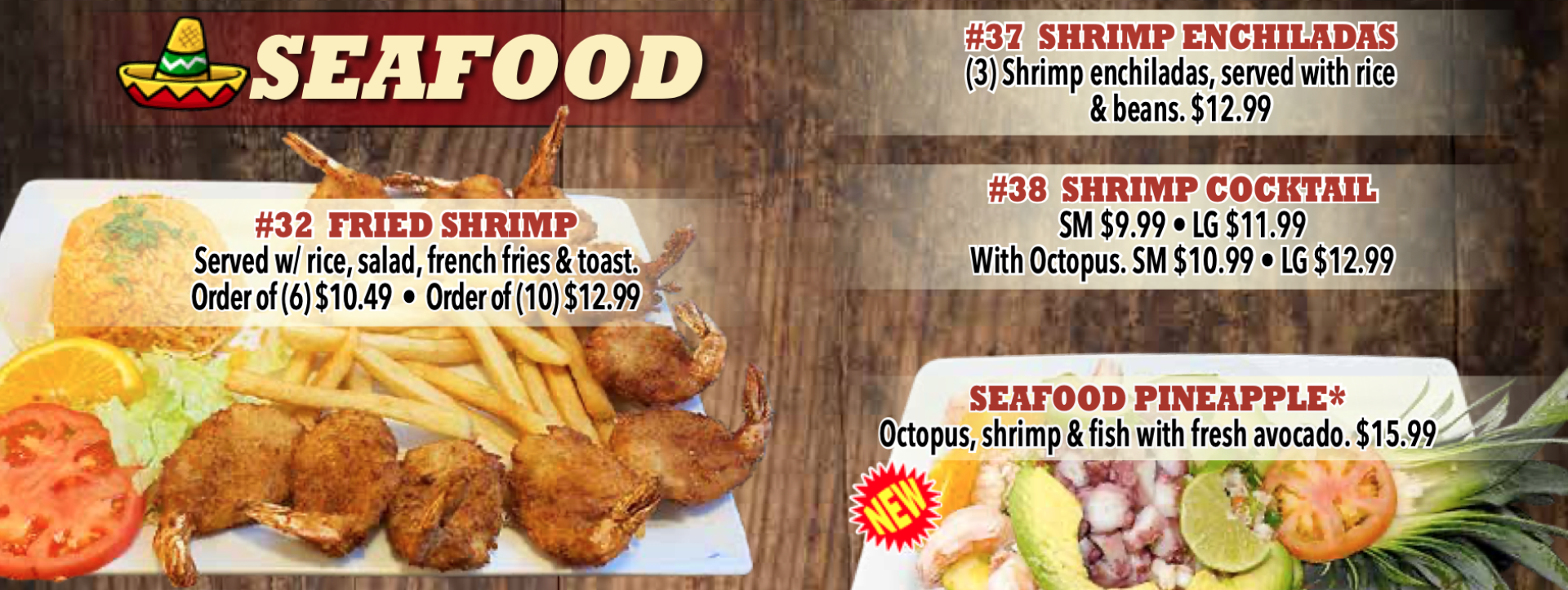 Casa Jalisco Menu Items