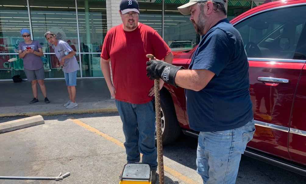 Gigantic Snake Captured in the Dollar Tree Parking Lot