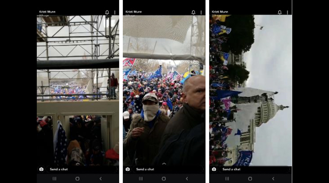 Screenshots from Kristi Munn's Snapchat | FBI Screenshots from Kristi Munn's Snapchat | FBI