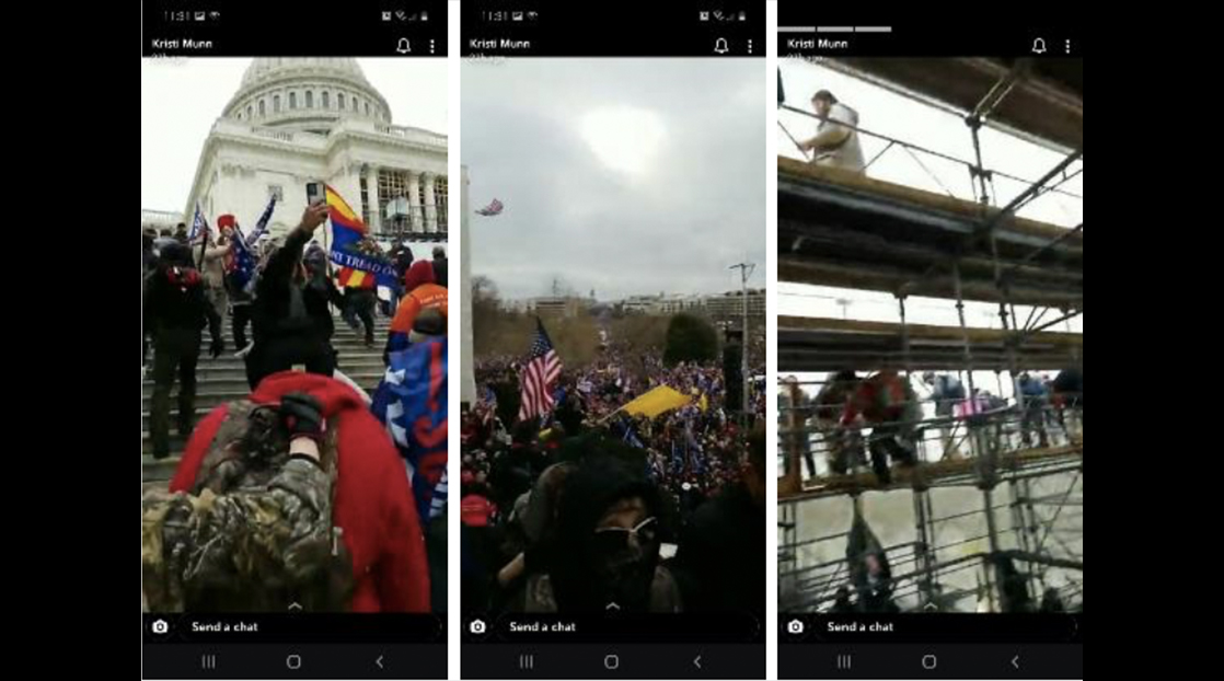 Screenshots from Kristi Munn's Snapchat | FBI Screenshots from Kristi Munn's Snapchat | FBI