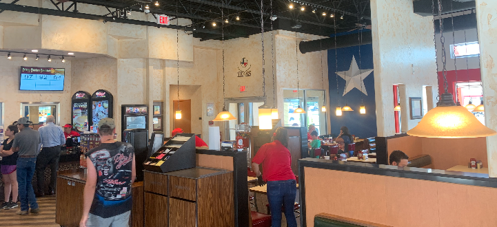 The Inside of Texas Burger in San Angelo
