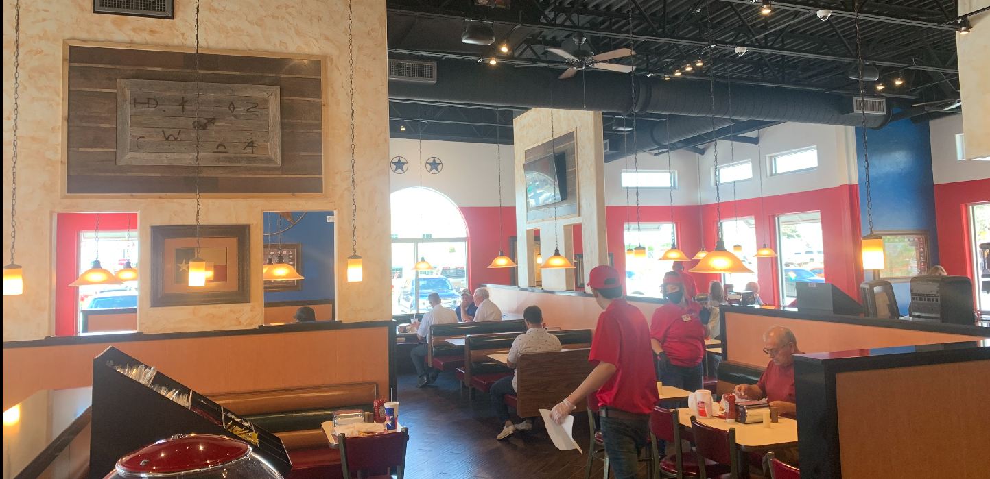 The Inside of Texas Burger in San Angelo