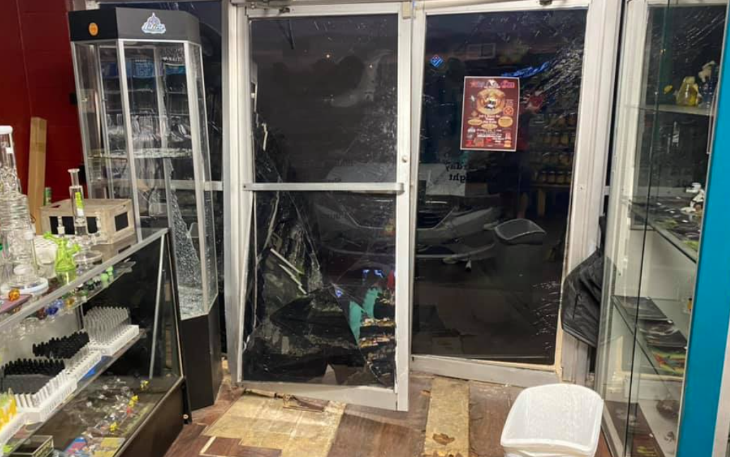 Lifted Smoke and Vape's Front Doors Destroyed Lifted Smoke and Vape's Front Doors Destroyed