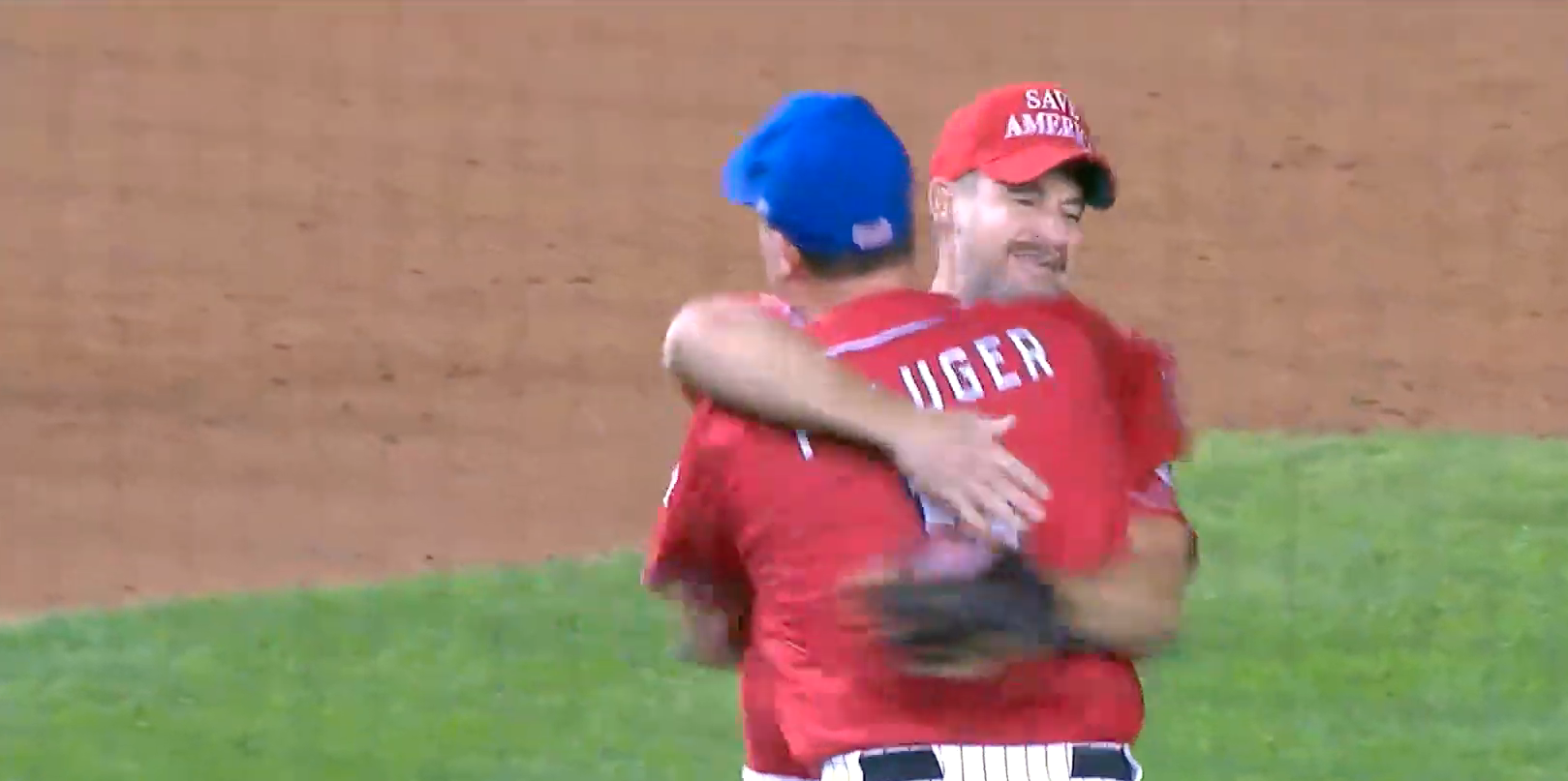 Teammates Rep. Pfluger and Rep. Steube Celebrate Final Out