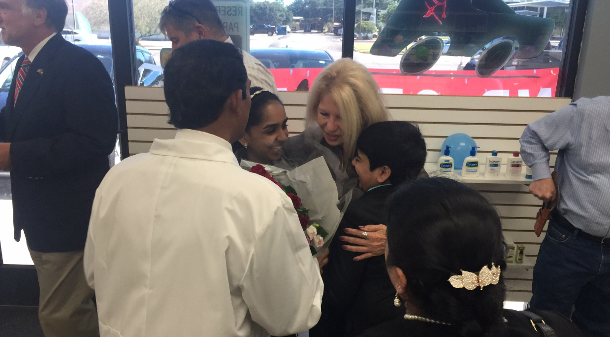 Mayor Gunter Celebrating with the Vukoti's