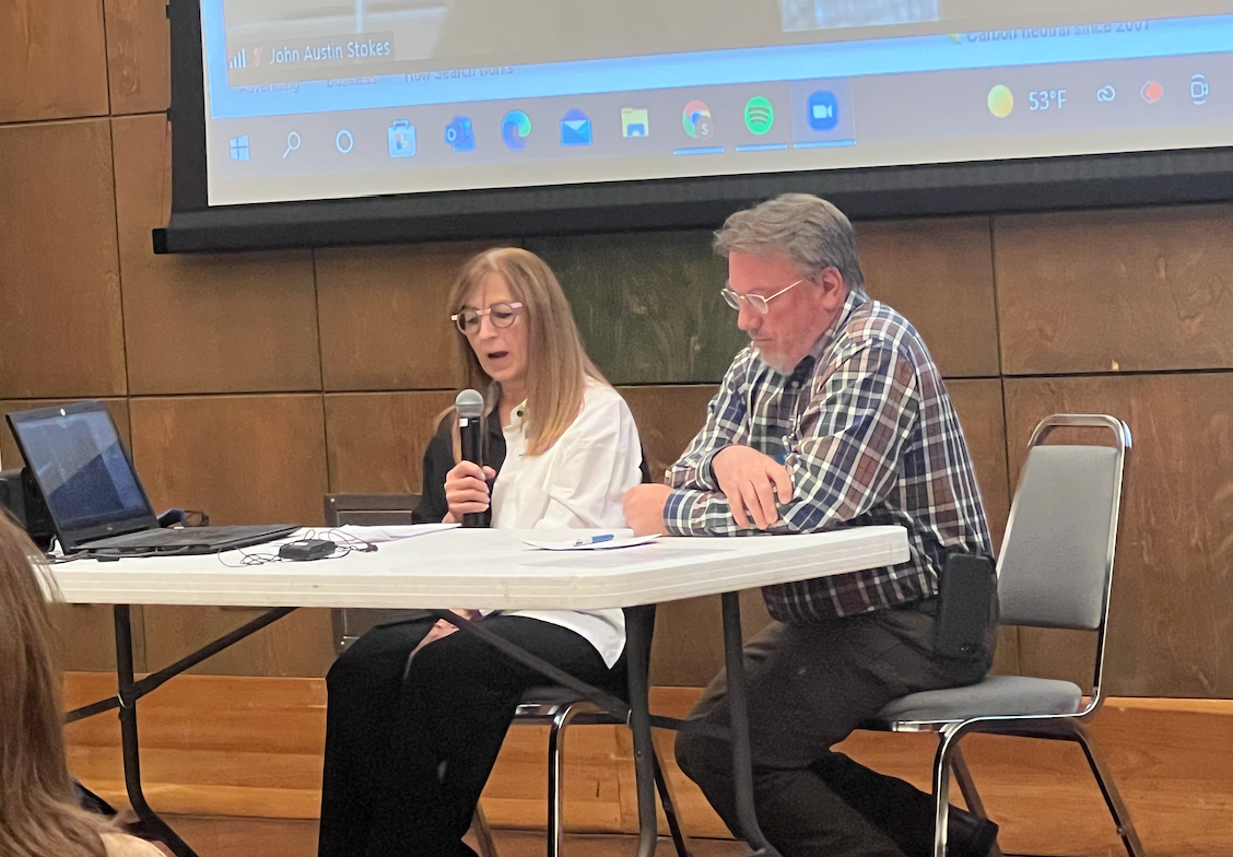 Karen Hesse-Smith (L) Dr. Bryan Angle (R) Karen Hesse-Smith (L) Dr. Bryan Angle (R)