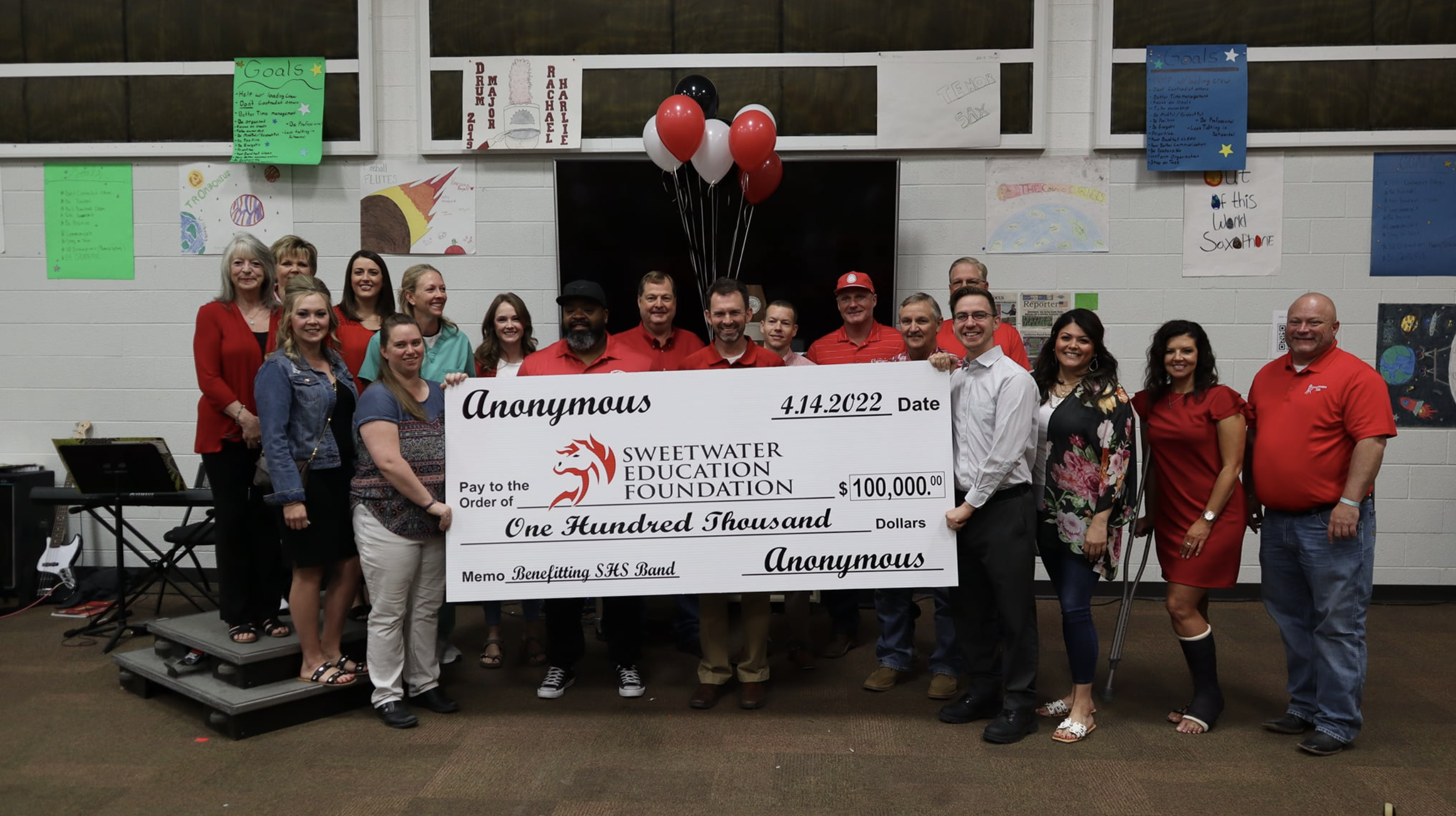 Anonymous Donor Gives Sweetwater Band $100,000