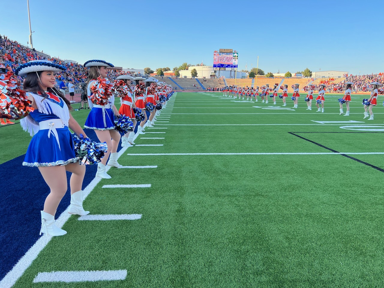 San Angelo Central Bobcats await the start of the game against Abilene Wylie