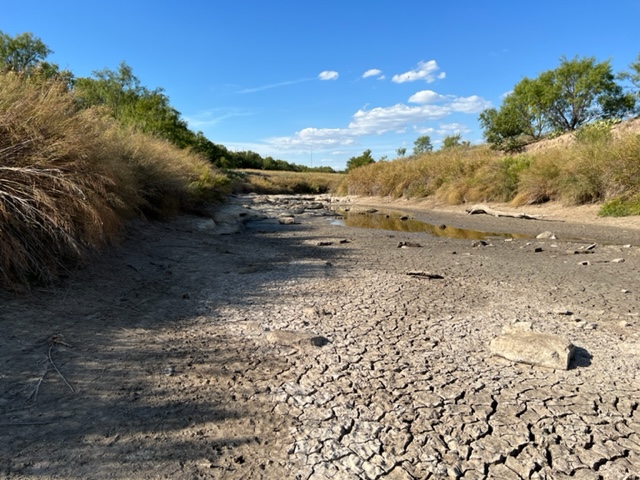 Dry N. Concho River at River Bend Park Oct. 5, 2022 (LIVE! Photo/Yantis Green) Dry N. Concho River at River Bend Park Oct. 5, 2022 (LIVE! Photo/Yantis Green)
