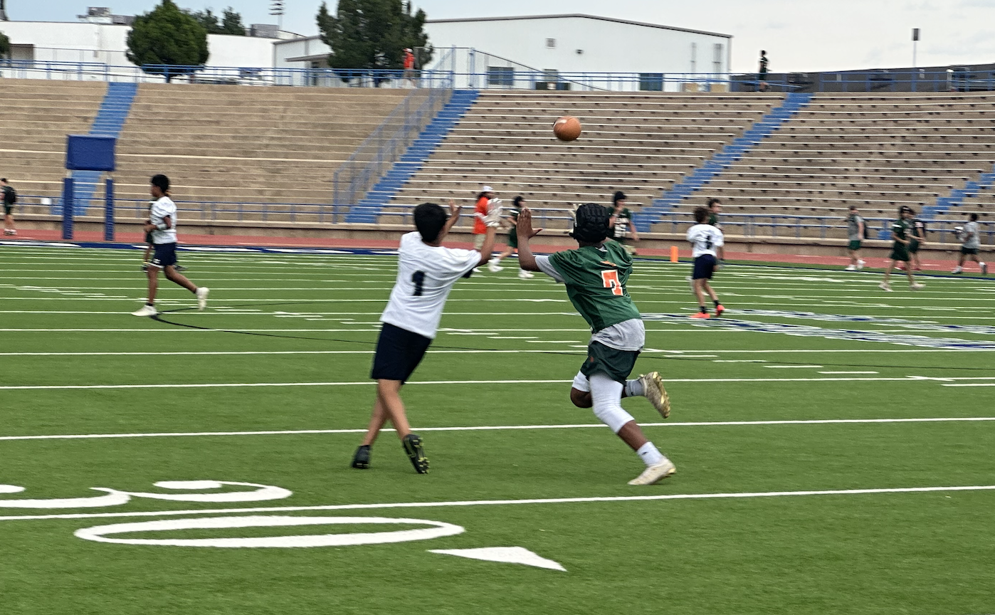 Glenn and Lonestar Middle School in Action During the Bobcats' Spring Game