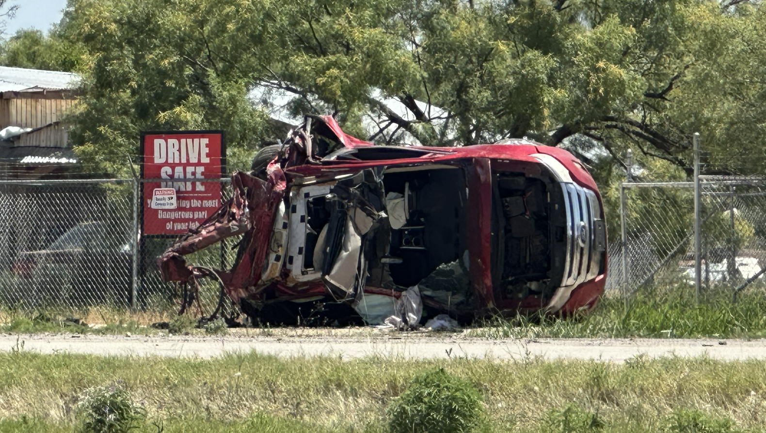 Crash at US 87 and Glass Road on July 17, 2023