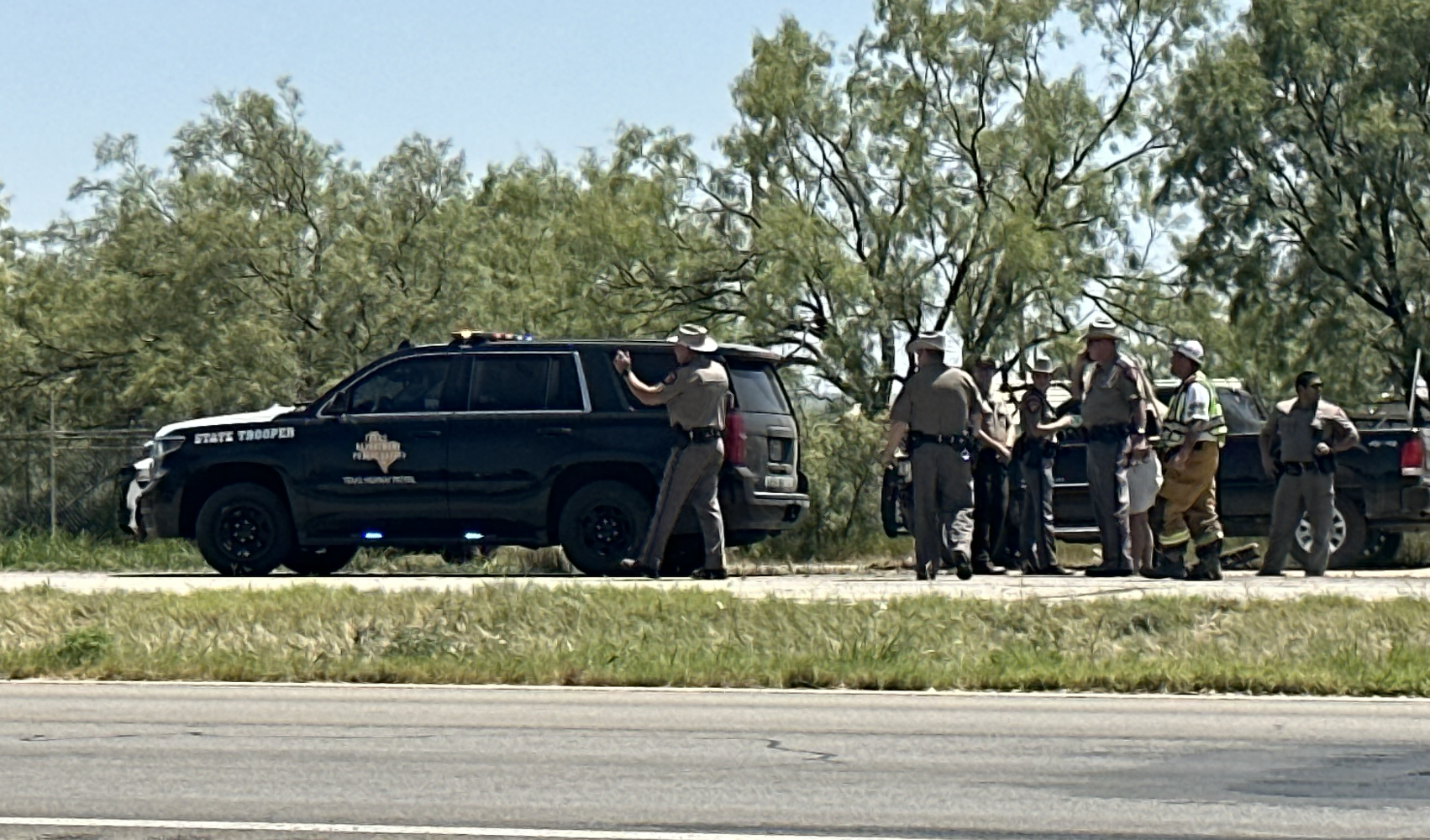 Crash at US 87 and Glass Road on July 17, 2023