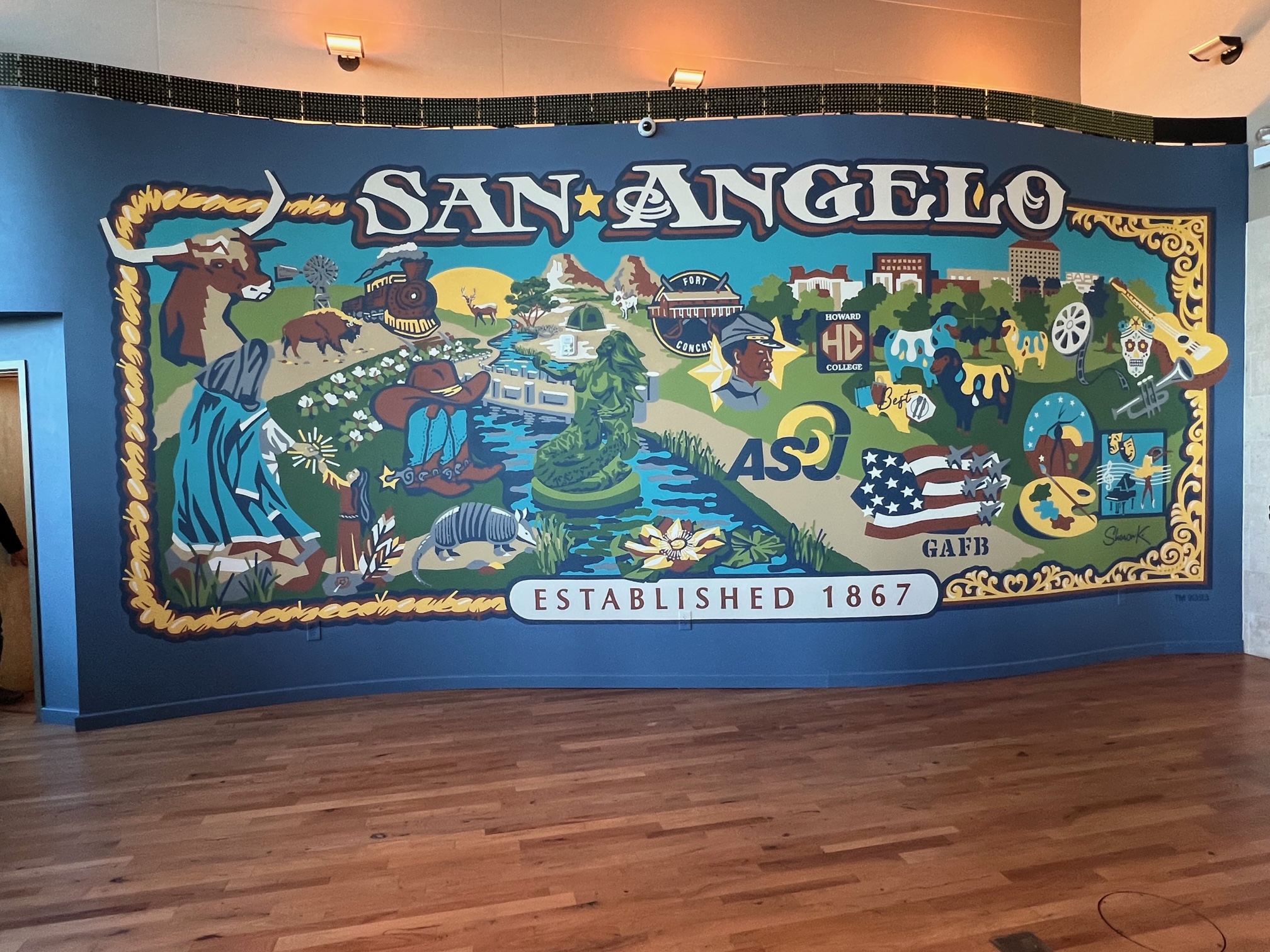 Artist Unveils Historic New Mural at San Angelo Visitor's Center