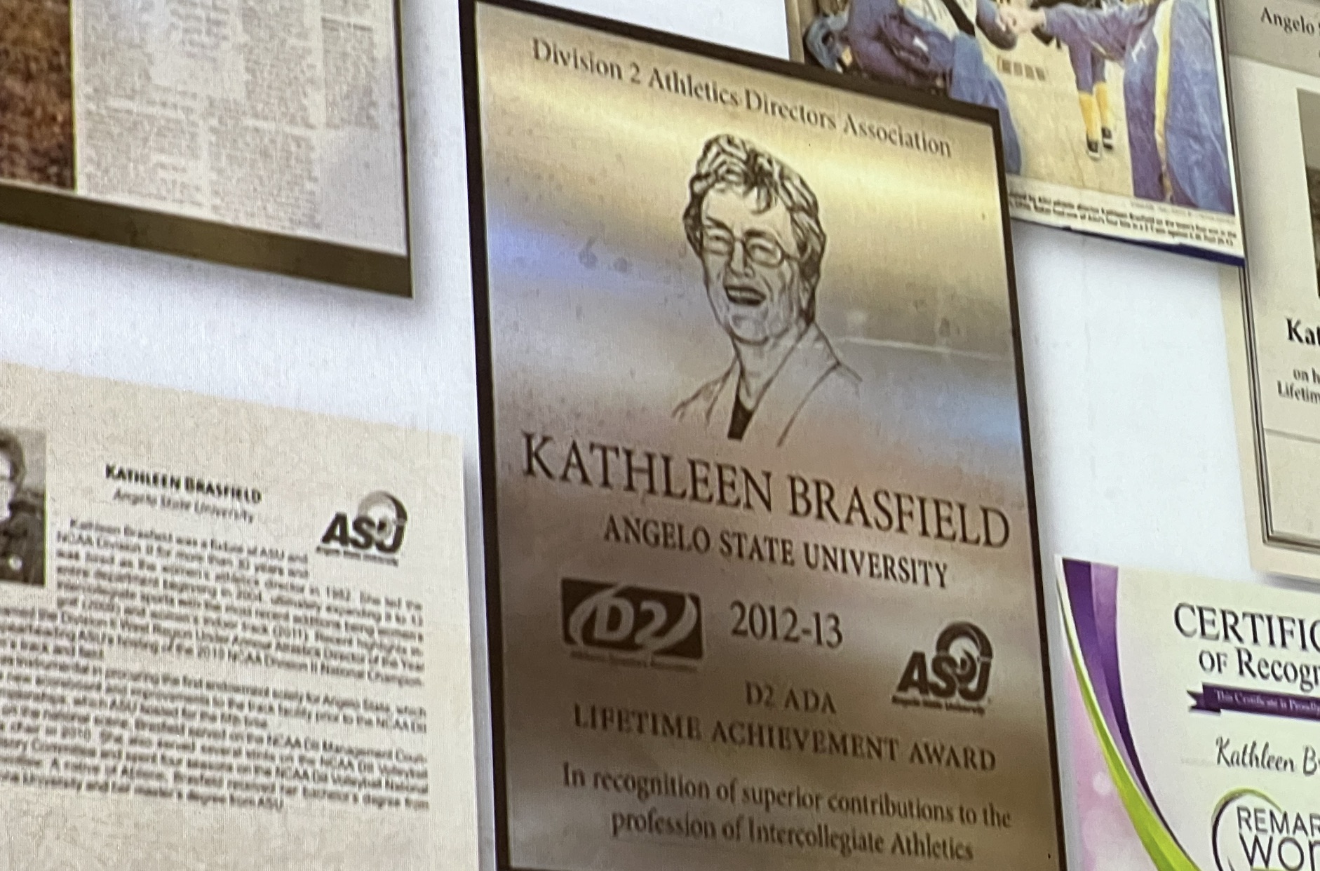 Kathleen Brasfield receives the 2024 San Angelo Citizen of the Year Award