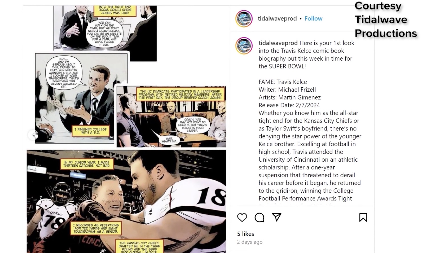 Travis Kelce Comic Book Travis Kelce Comic Book