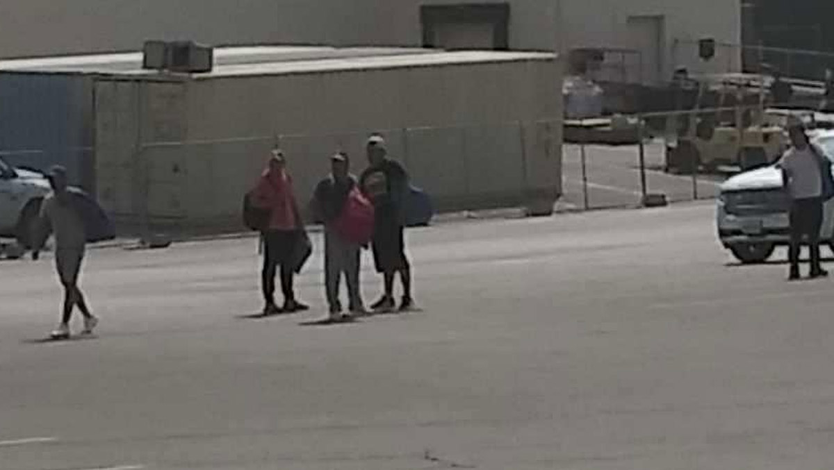 A few of the reported males who got off the mysterious bus. A few of the reported males who got off the mysterious bus.