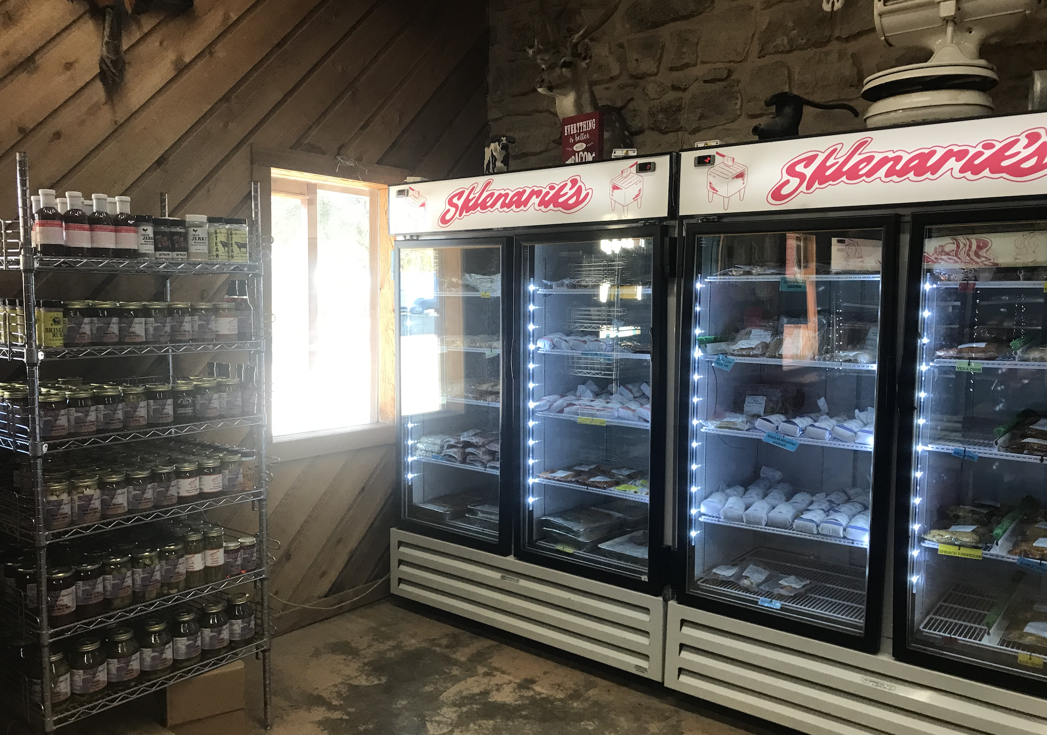 Sklenarik's Smoked Meats in Miles offers numerous products, such as beef jerky, turkey, ham and summer sausage, along with salsa, beets, pickles and relishes. Sklenarik's Smoked Meats in Miles offers numerous products, such as beef jerky, turkey, ham and summer sausage, along with salsa, beets, pickles and relishes.