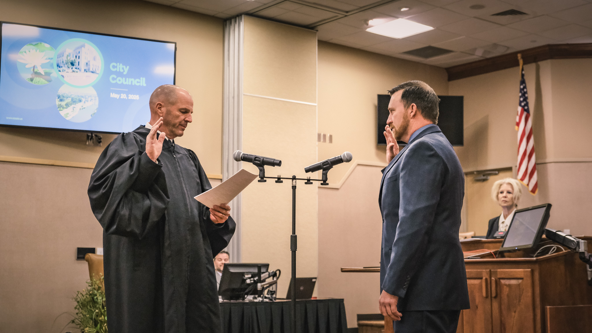 District 4 Councilmember Patrick Keely Sworn in at a City Council Meeting held on May 20, 2025. District 4 Councilmember Patrick Keely Sworn in at a City Council Meeting held on May 20, 2025.