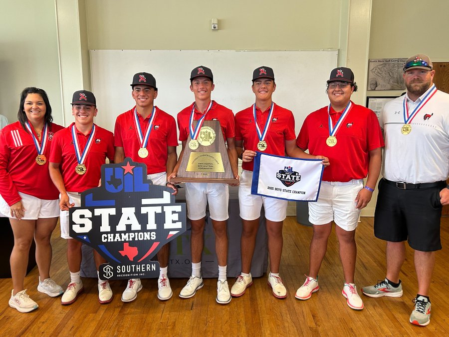 The Sonora High School boys golf team won its second consecutive state title Tuesday, May 6, 2025. The Sonora High School boys golf team won its second consecutive state title Tuesday, May 6, 2025.