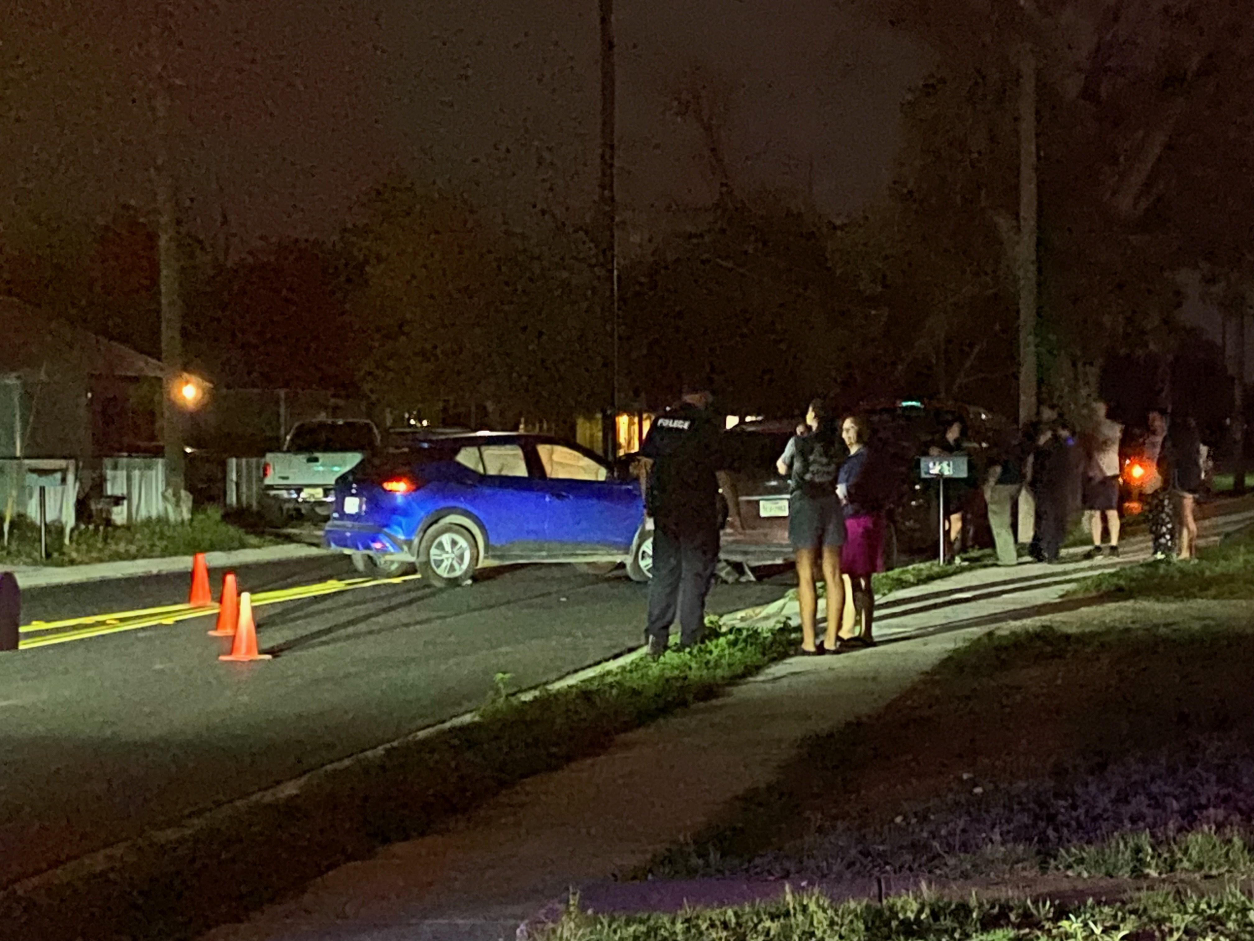 Little Blue Car Slams Into parked Van on Houston Harte Access Road Little Blue Car Slams Into parked Van on Houston Harte Access Road
