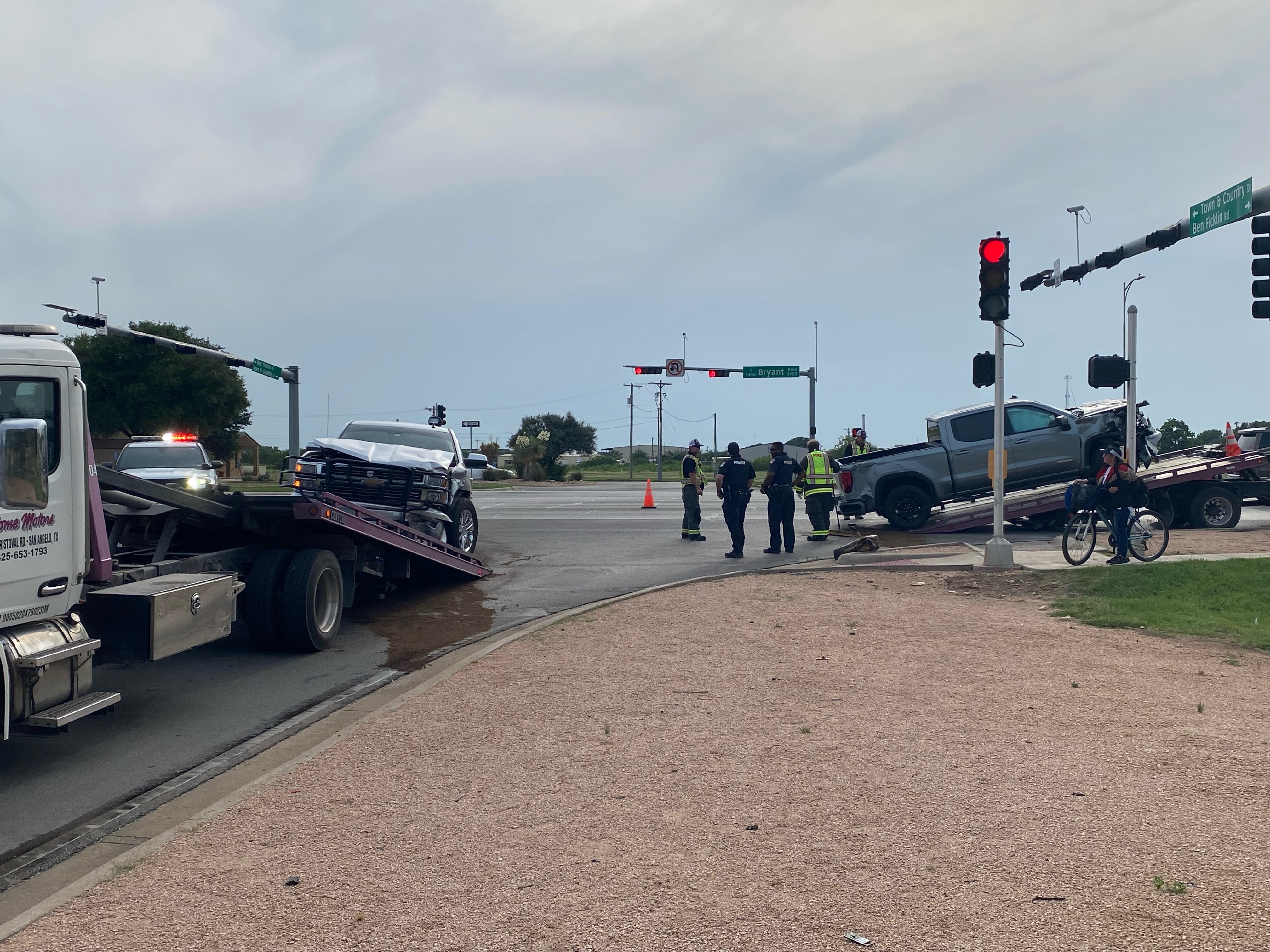 Pickup Truck Collision Snarls Traffic Near Walmart on S. Bryant Pickup Truck Collision Snarls Traffic Near Walmart on S. Bryant