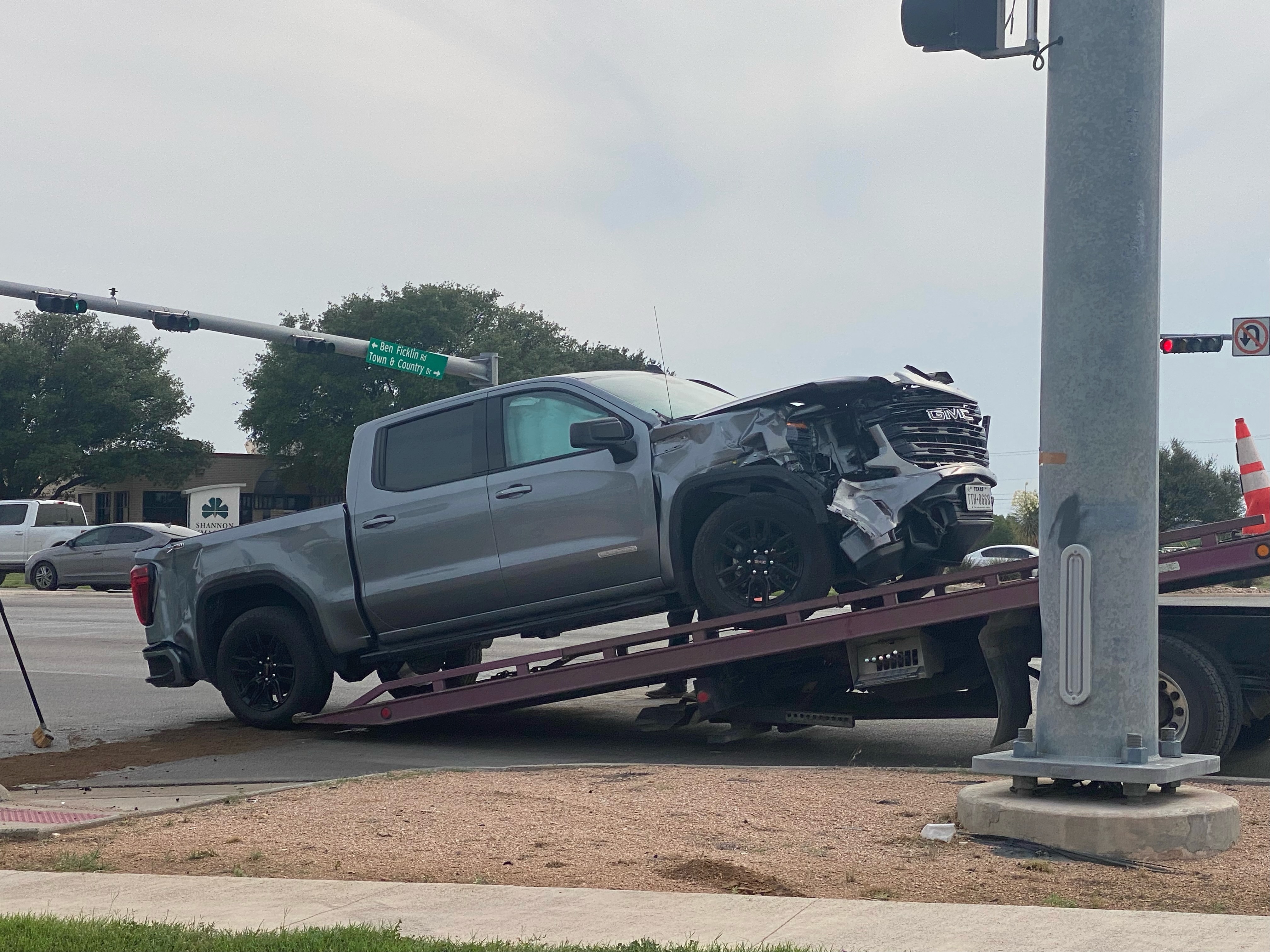 Pickup Truck Collision Snarls Traffic Near Walmart on S. Bryant Pickup Truck Collision Snarls Traffic Near Walmart on S. Bryant