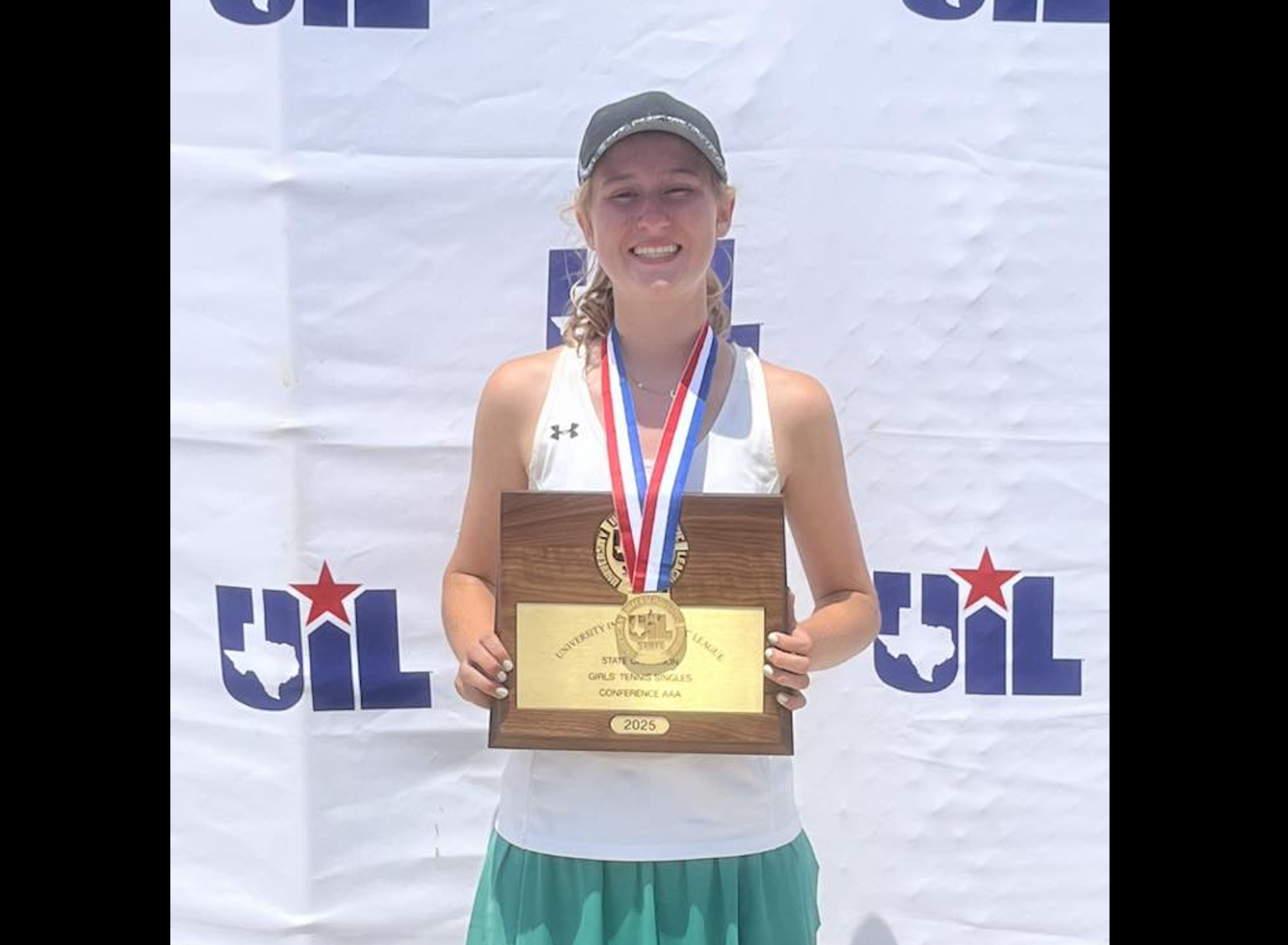 Wall’s Amelia Taylor won the Class 3A girls singles title with a 6-2, 6-1 victory over Corpus Christi London’s Kailey Albrecht. Wall’s Amelia Taylor won the Class 3A girls singles title with a 6-2, 6-1 victory over Corpus Christi London’s Kailey Albrecht.