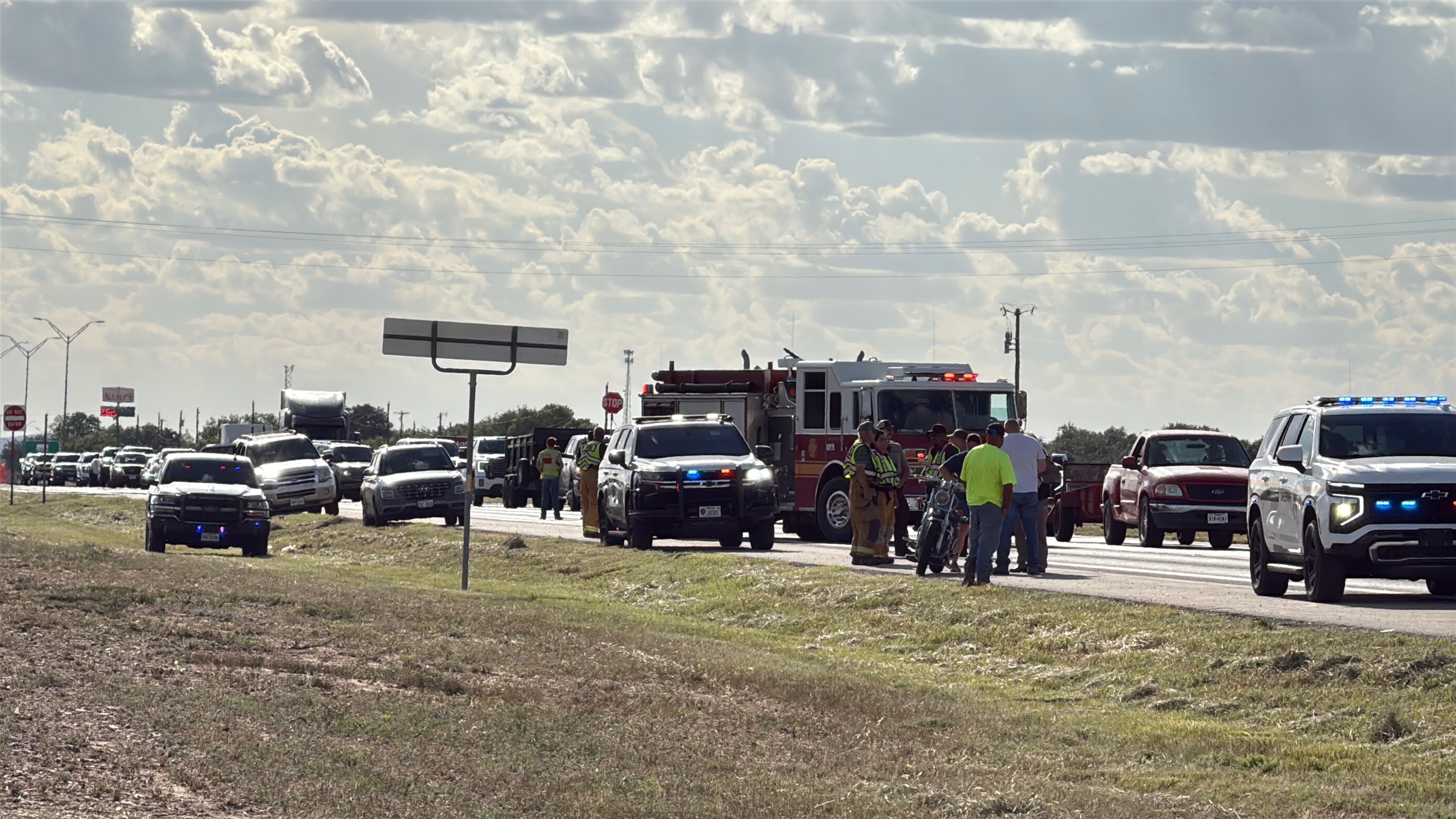 Biker down on US 87 north Biker down on US 87 north