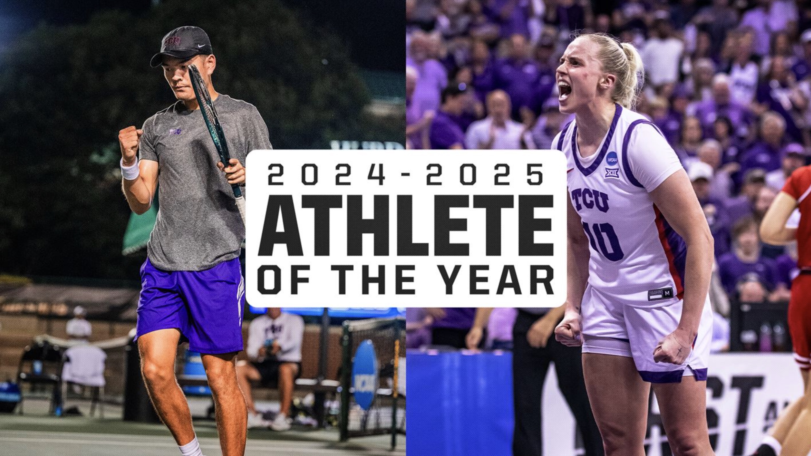 TCU's Tennis Lui Maxted and women’s basketball Hailey Van Lith TCU's Tennis Lui Maxted and women’s basketball Hailey Van Lith