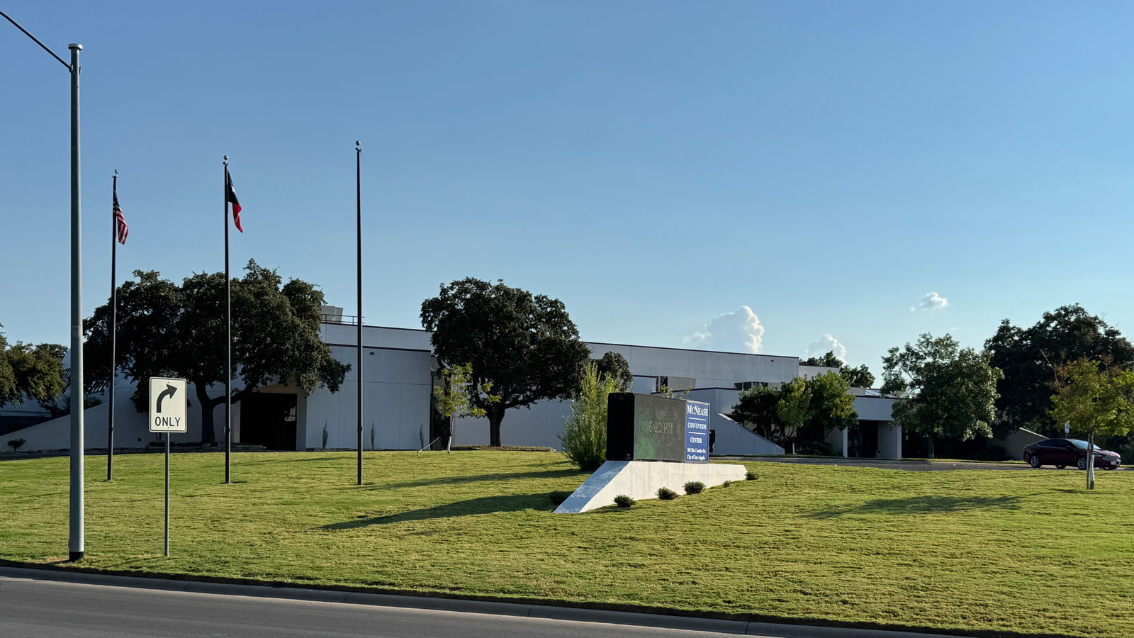 The McNease Convention Center at 501 Rio Concho Dr. Built in 1978 and significantly remodeled in 2008, the center was named in 2009 after former city councilman Kenneth McNease, who died in 2007. The McNease Convention Center at 501 Rio Concho Dr. Built in 1978 and significantly remodeled in 2008, the center was named in 2009 after former city councilman Kenneth McNease, who died in 2007.