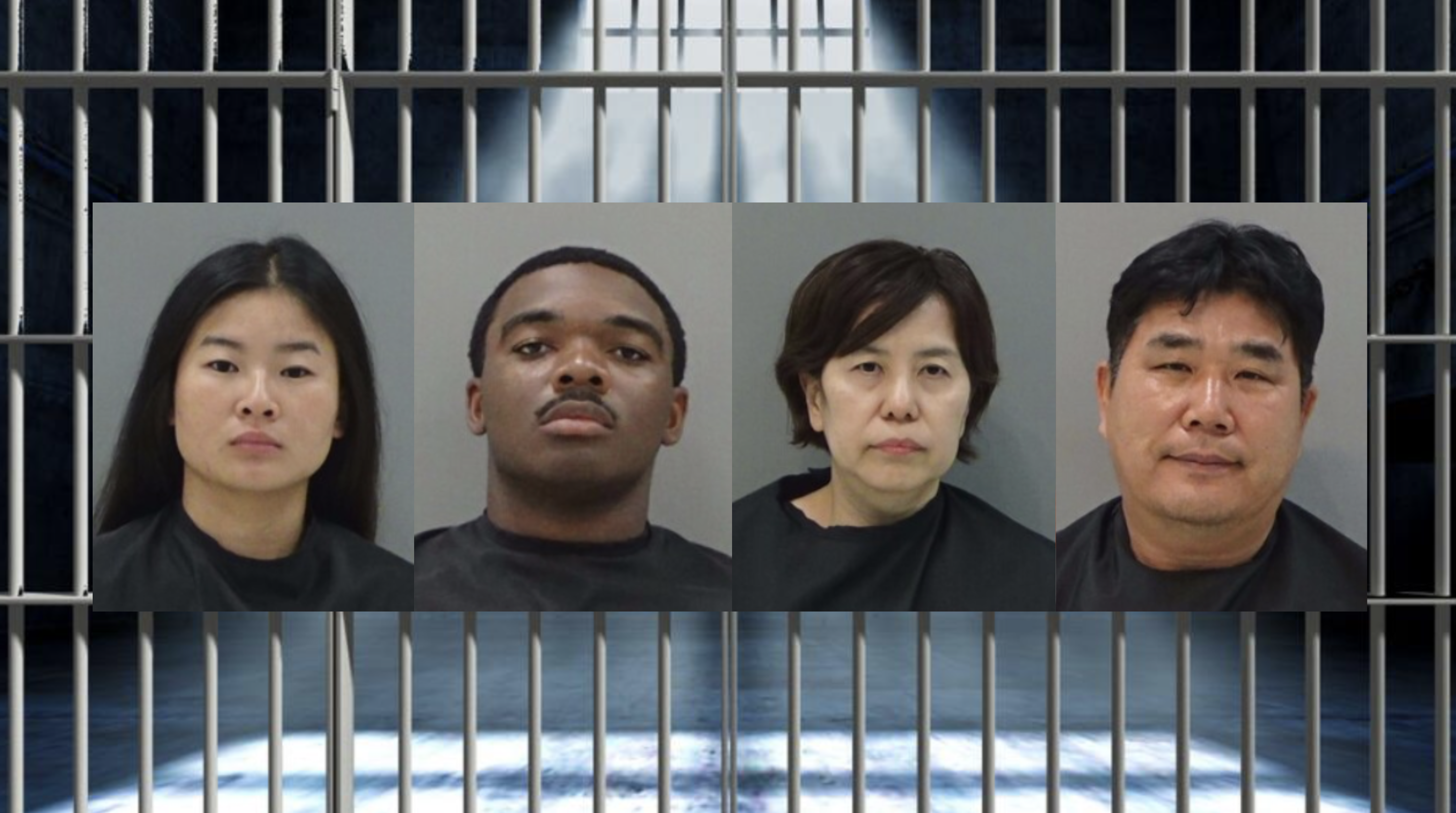 (L-R) Lilah Johnson, Treavon Smith, Youmee Shin, Yong Joo- Arrested for Public Lewdness (L-R) Lilah Johnson, Treavon Smith, Youmee Shin, Yong Joo- Arrested for Public Lewdness