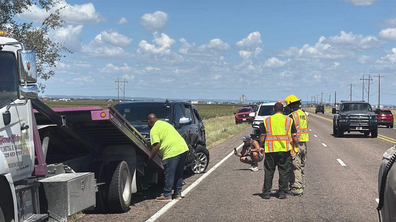 Chevy SUV vs Ford SUV Violence Closes US 277 South of San Angelo on Sept 21, 2025. Chevy SUV vs Ford SUV Violence Closes US 277 South of San Angelo on Sept 21, 2025.