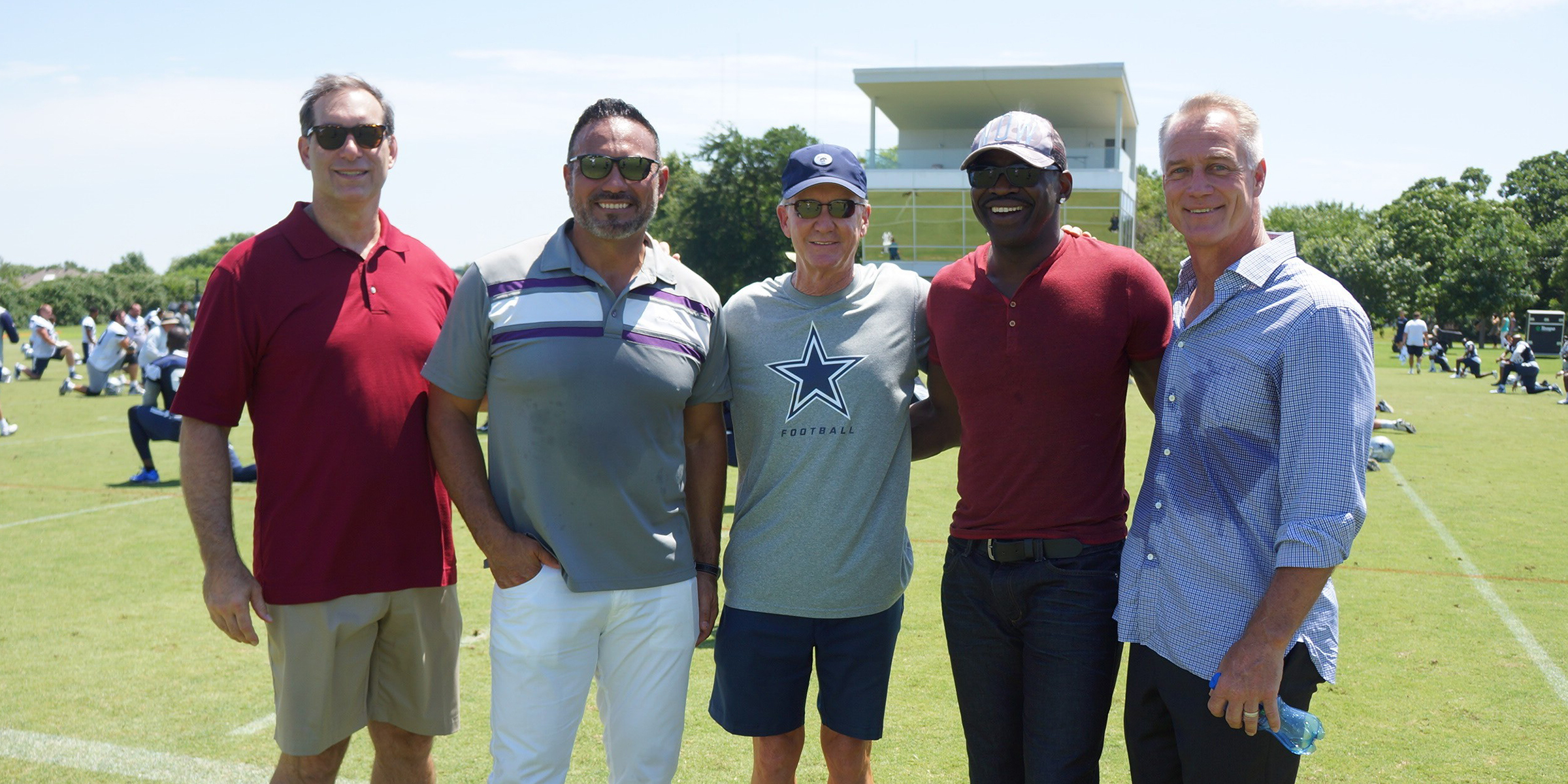 Walter Juliff (center) with Dallas Cowboys legends (L-R) John Gesek, Tony Casillas, Michael Irvin and Daryl Johnston - Courtesy of the Dallas Cowboys Walter Juliff (center) with Dallas Cowboys legends (L-R) John Gesek, Tony Casillas, Michael Irvin and Daryl Johnston - Courtesy of the Dallas Cowboys