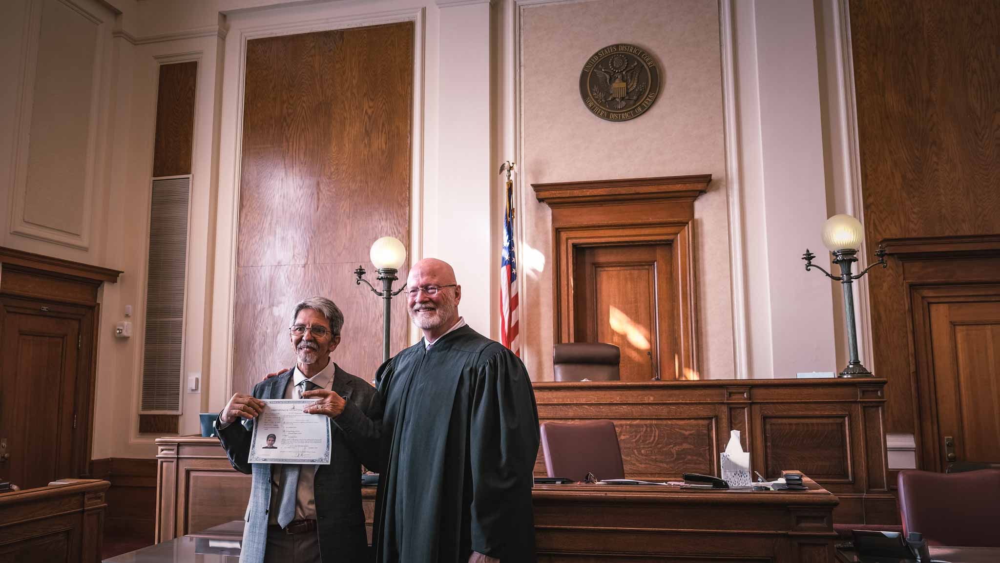 Immigrants from six countries became United States citizens Wednesday morning during a naturalization ceremony at the O.C. Fisher Federal Building in downtown San Angelo.