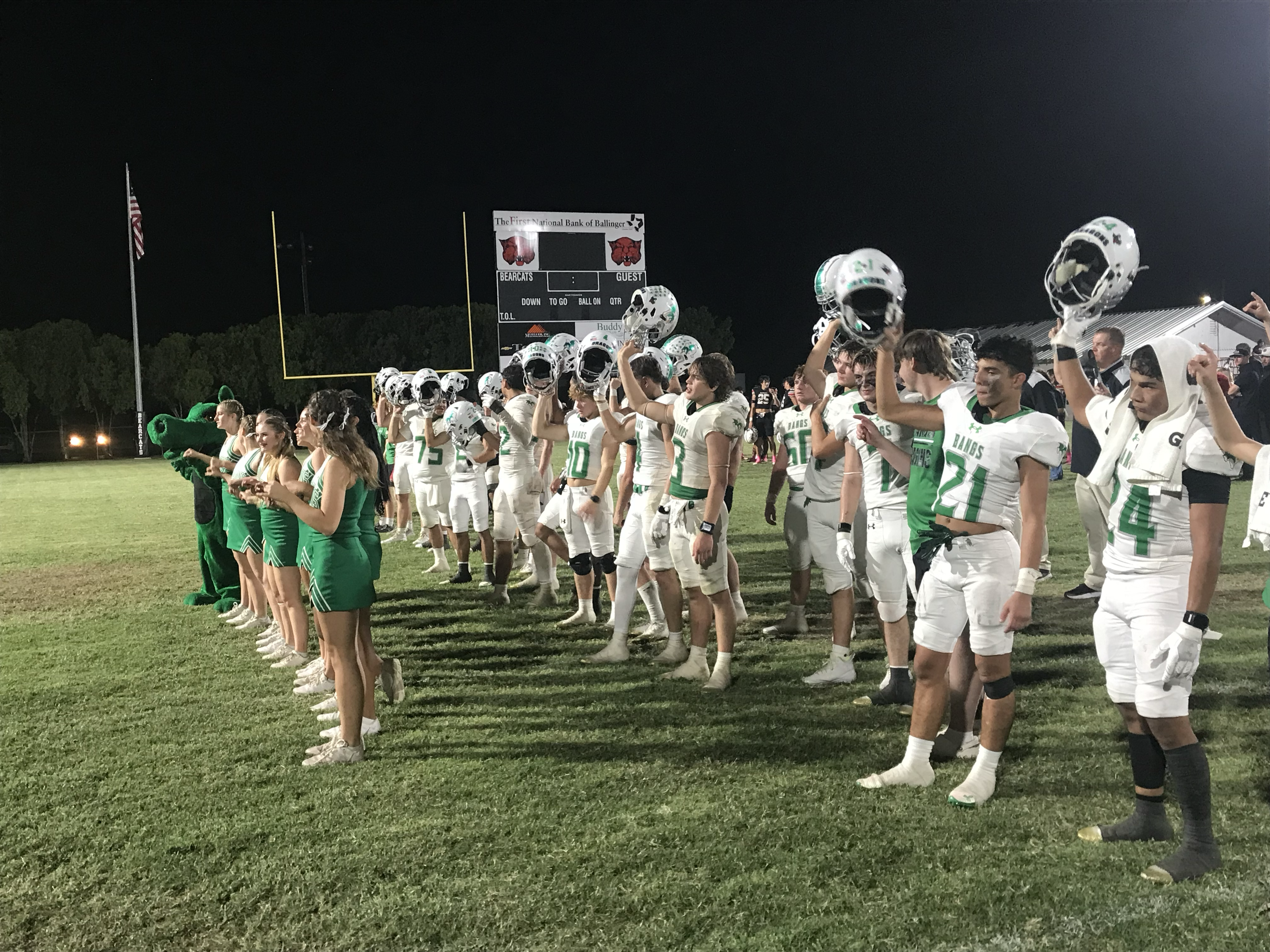 The Bangs Dragons ended an eight-game district losing streak Friday with an emphatic 48-0 shutout win on the road over Ballinger at Bearcat Stadium. The Bangs Dragons ended an eight-game district losing streak Friday with an emphatic 48-0 shutout win on the road over Ballinger at Bearcat Stadium.