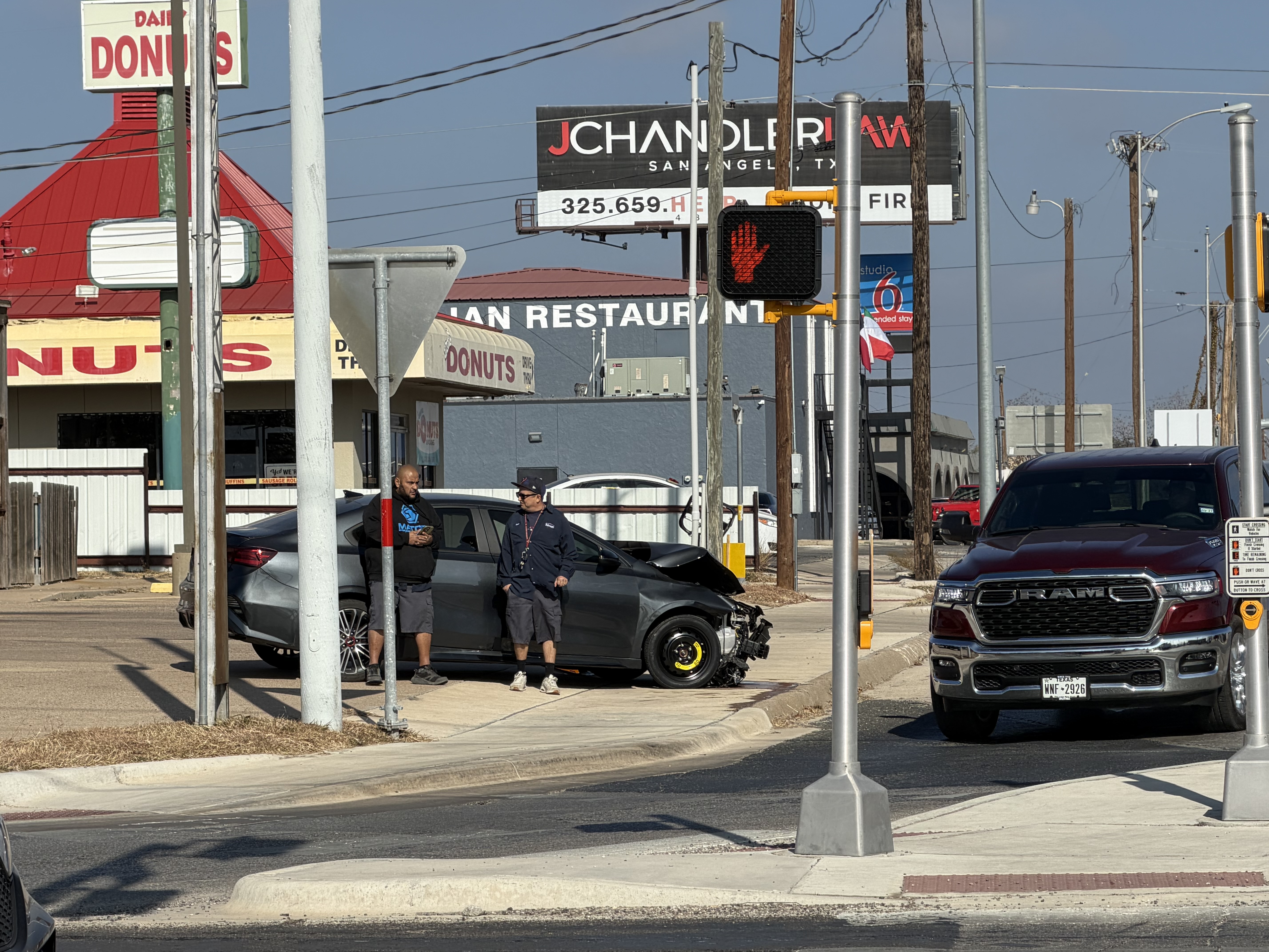 A crash late Monday morning caused traffic to be redirected at the intersection of Bryant Boulevard and Avenue N.