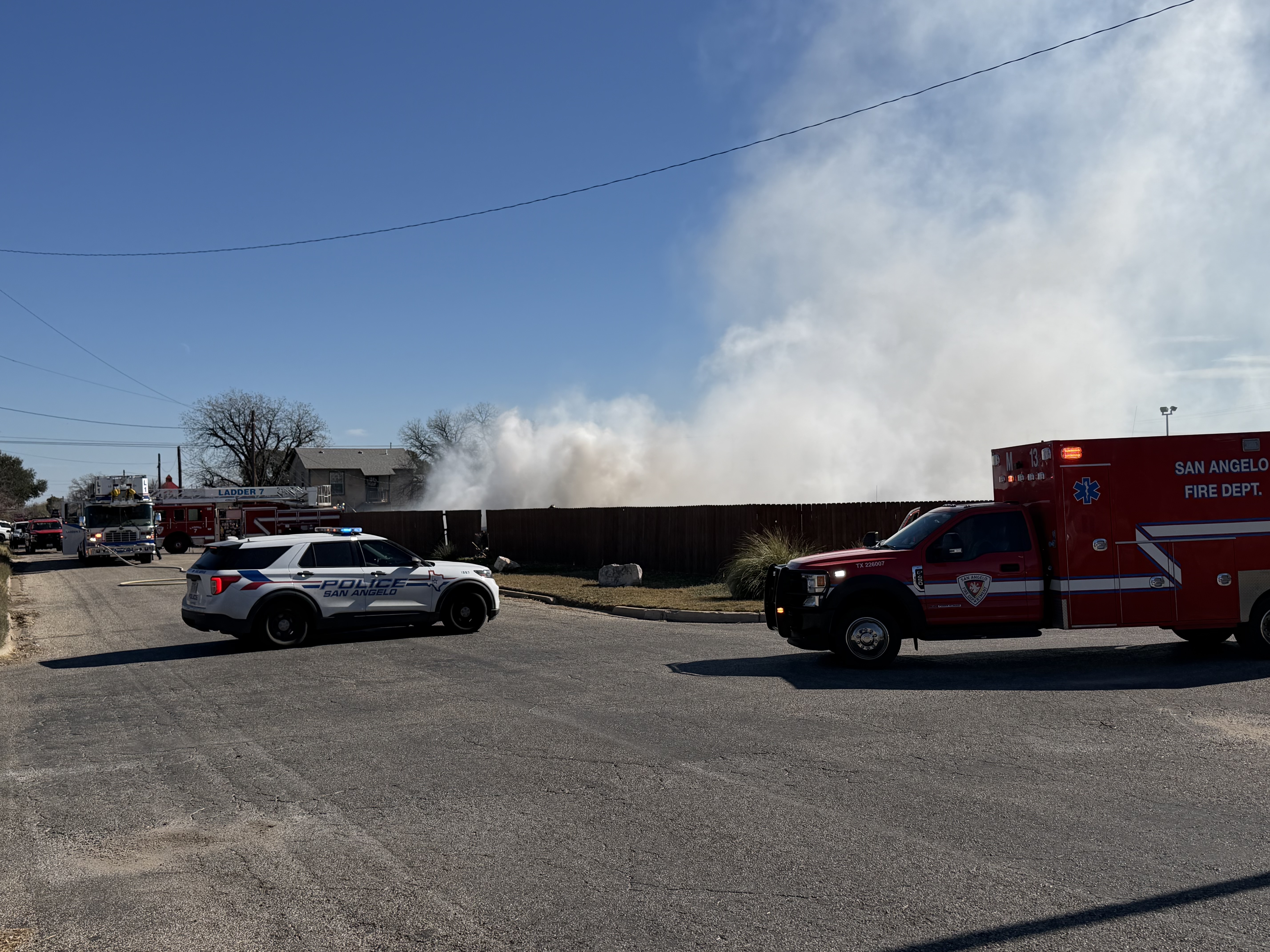 An electric vehicle fire was reported Friday afternoon in San Angelo at Randall Motors.