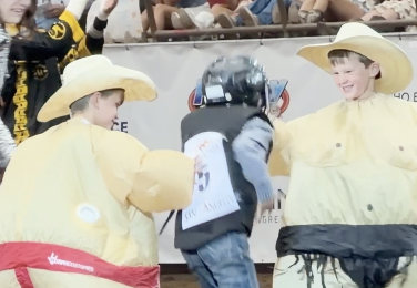 Zander and Gus Hilton at the San Angelo Stock Show and Rodeo