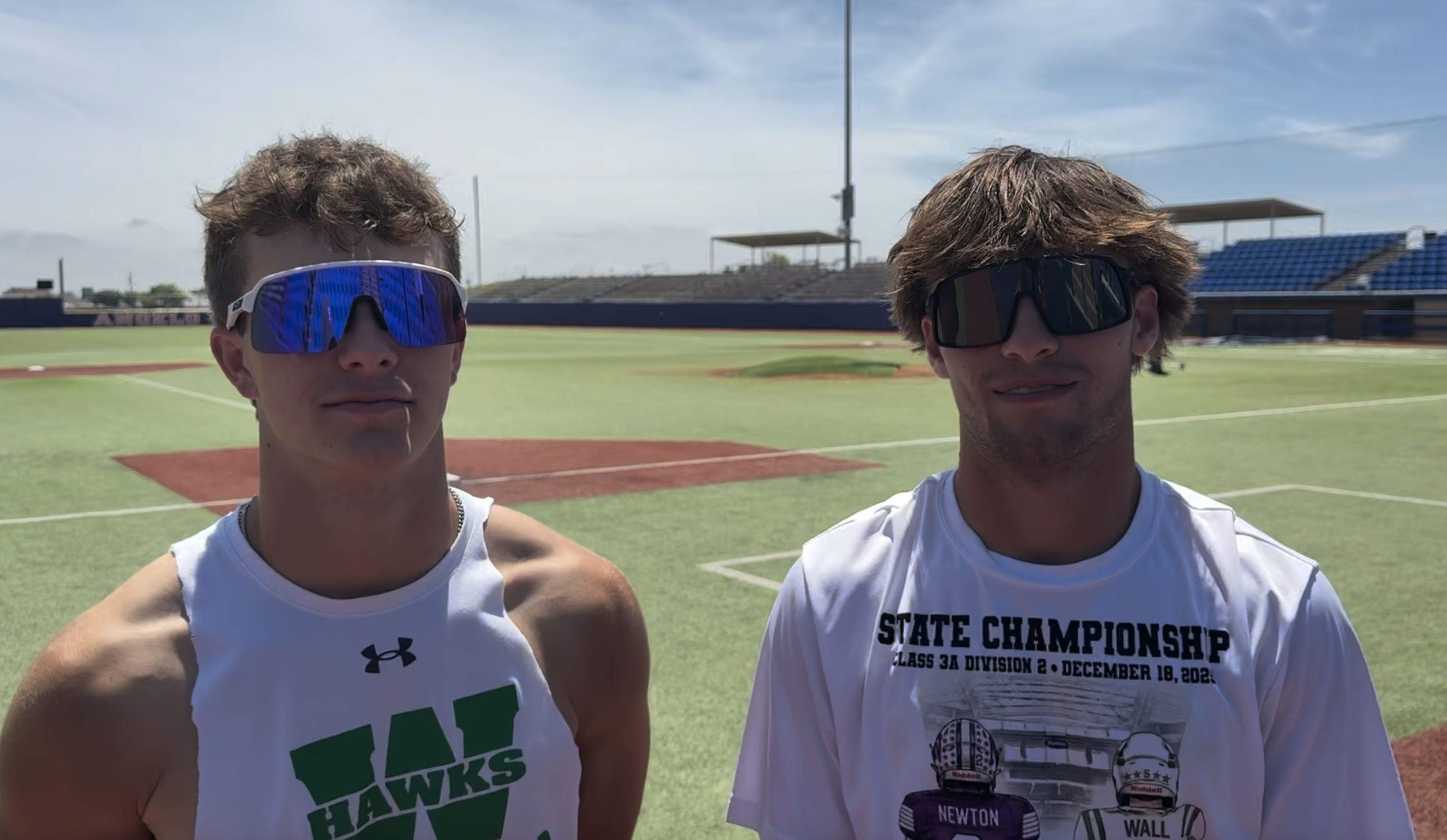 Wall Hawks' Kyler Oneal (Left) and Hagyn Barbee (Right)