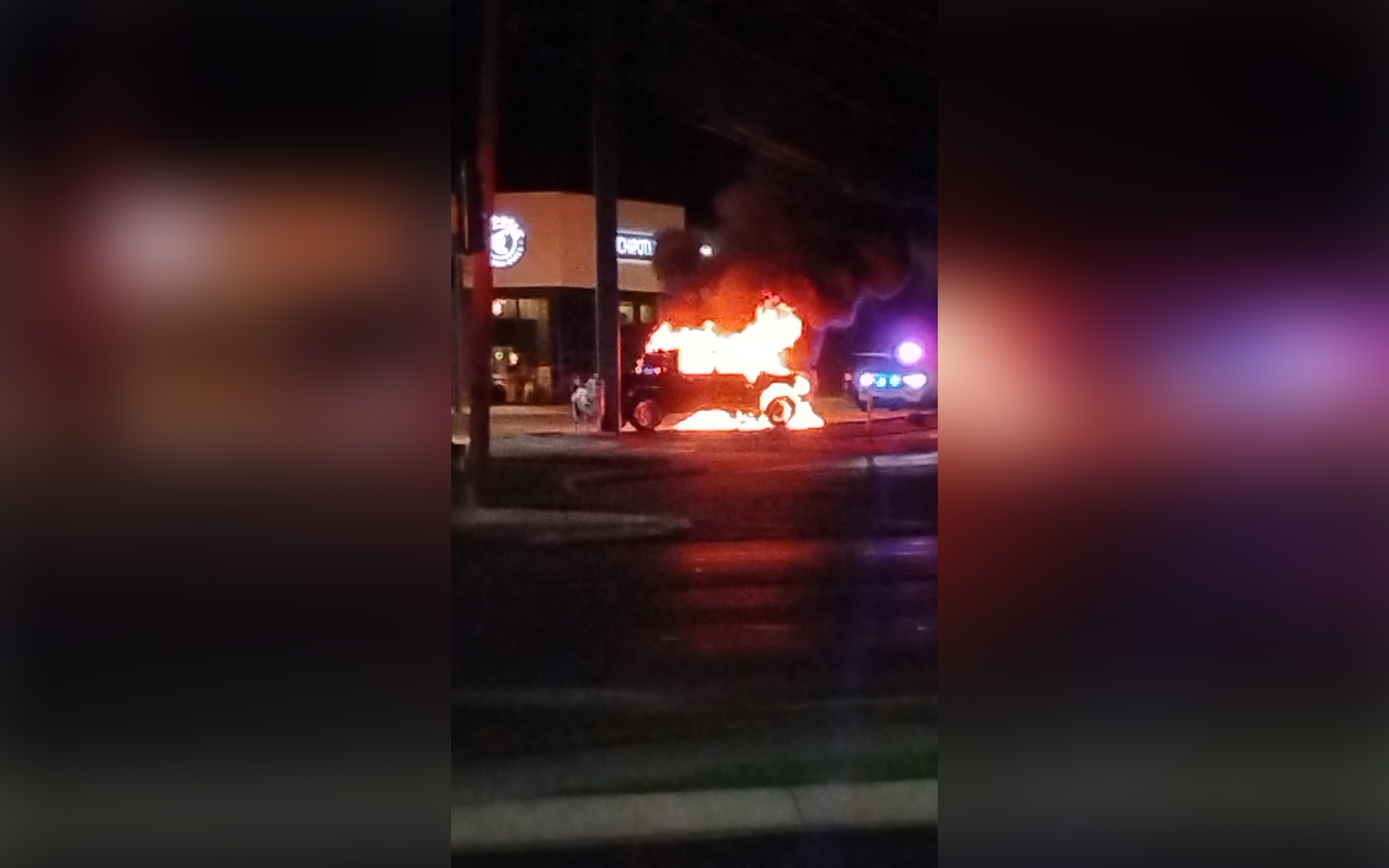 Vehicle fire in San Angelo on May 14, 2026.