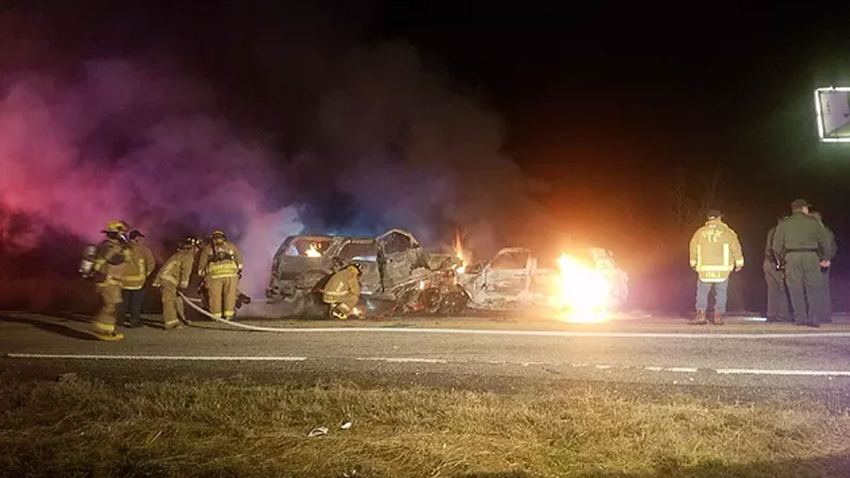 The crash the night of Dec. 26 25 miles south of Uvalde where it happened. (Contributed/Eagle Pass Texas News) The crash the night of Dec. 26 25 miles south of Uvalde where it happened. (Contributed/Eagle Pass Texas News)