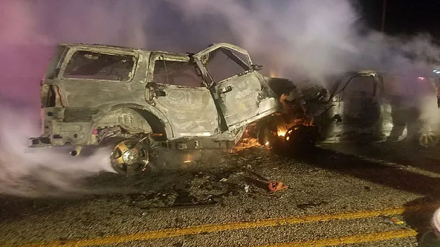 The crash the night of Dec. 26 25 miles south of Uvalde where it happened. (Contributed/Eagle Pass Texas News) The crash the night of Dec. 26 25 miles south of Uvalde where it happened. (Contributed/Eagle Pass Texas News)