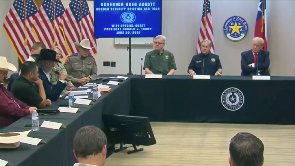 Watch: Abbott and Trump Attend Border Security Briefing